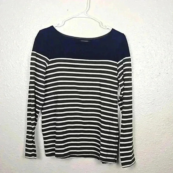 Talbots Blue/Green Striped Long Sleeve Shirt - Picture 1 of 5